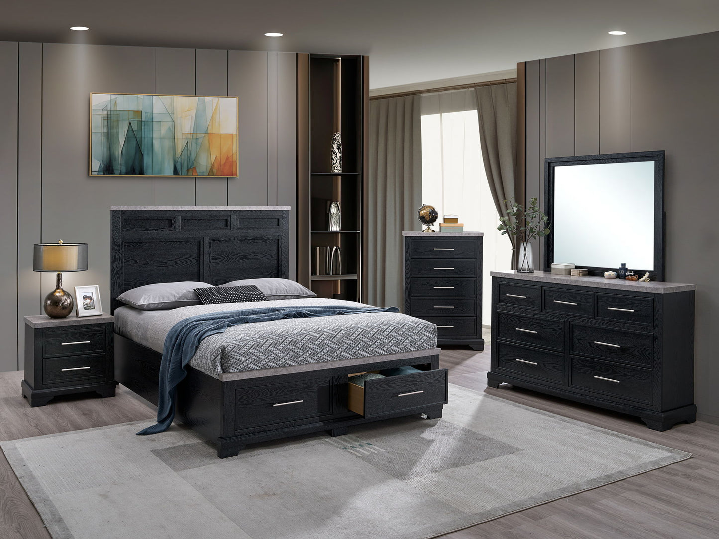 Nick - King Bed - Black