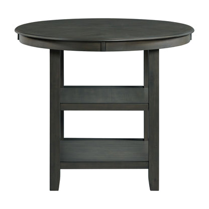 Amherst - Counter Table With Wood Leg - Grey Finish