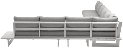 Maldives - 7 Piece Water Resistant Outdoor Patio Modular Sectional With White Base