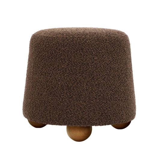 Jaine - Boucle Stool - Chocolate Brown