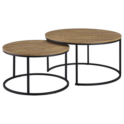 Lainey - 2 Piece Round Nesting Coffee Table - Mango