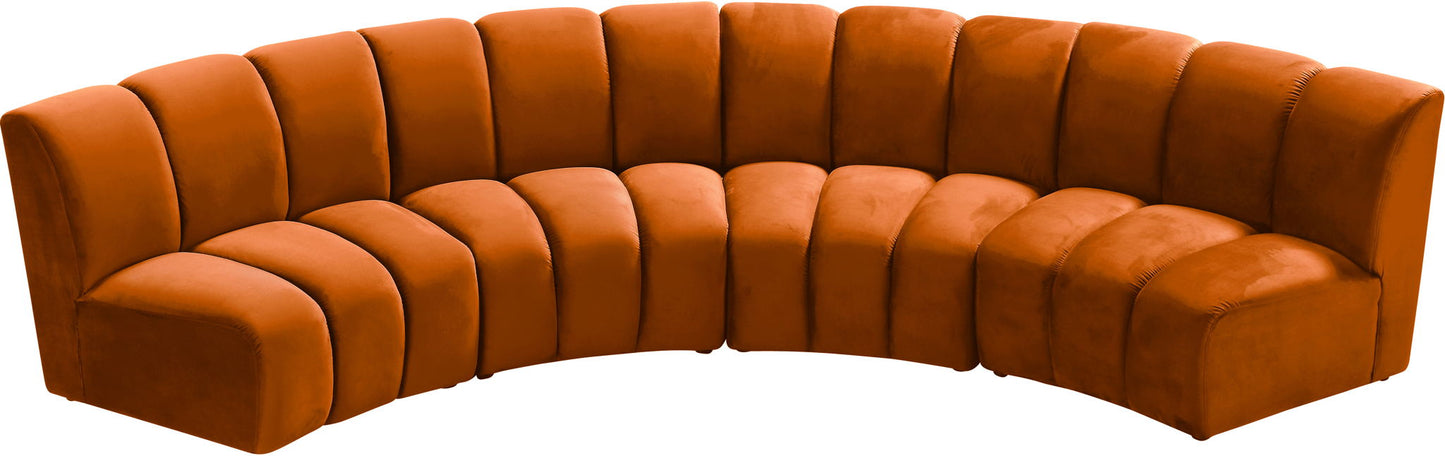 Infinity - 4 Piece Velvet Modular Sectional
