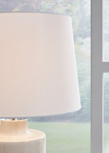 Cylener - Off White - Ceramic Table Lamp