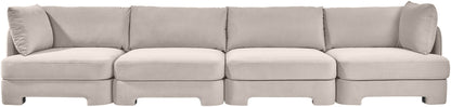 Hammond - Velvet Performance Fabric Upholstered 4 Piece Sofa