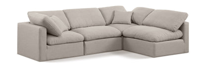 Indulge - Linen 4 Piece Modular Sectional