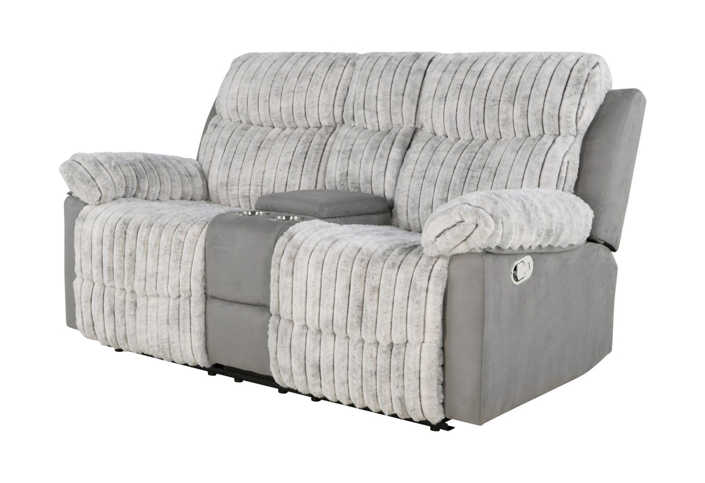 U6028 - Reclining Sofa / Console Reclining Loveseat - Gray