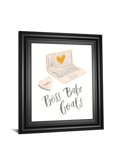 Boss Babe I By Jenaya Jackson - Framed Print Wall Art - White