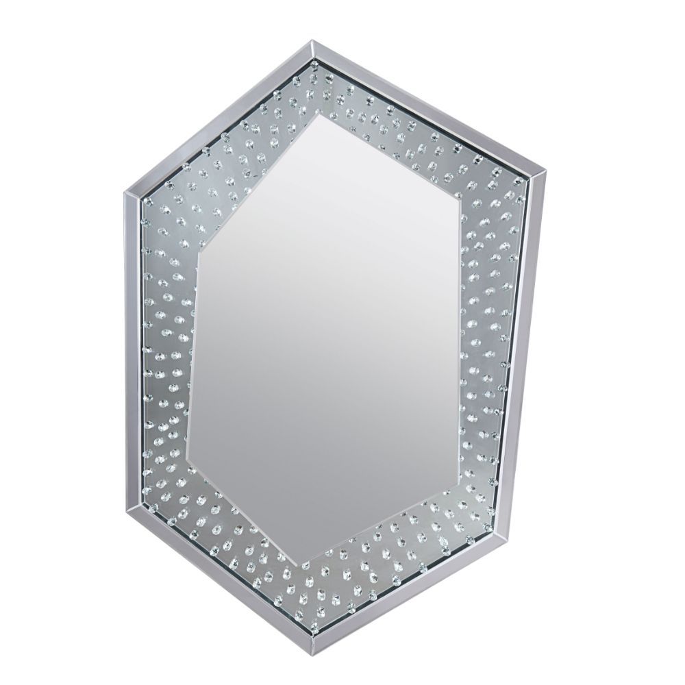Nysa - Accent Mirror - Mirrored & Faux Crystals