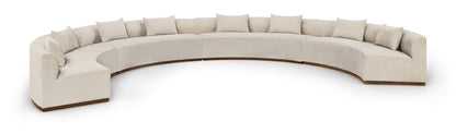 Avanti - Chenille Fabric Upholstered 4 Piece Modular Sectional