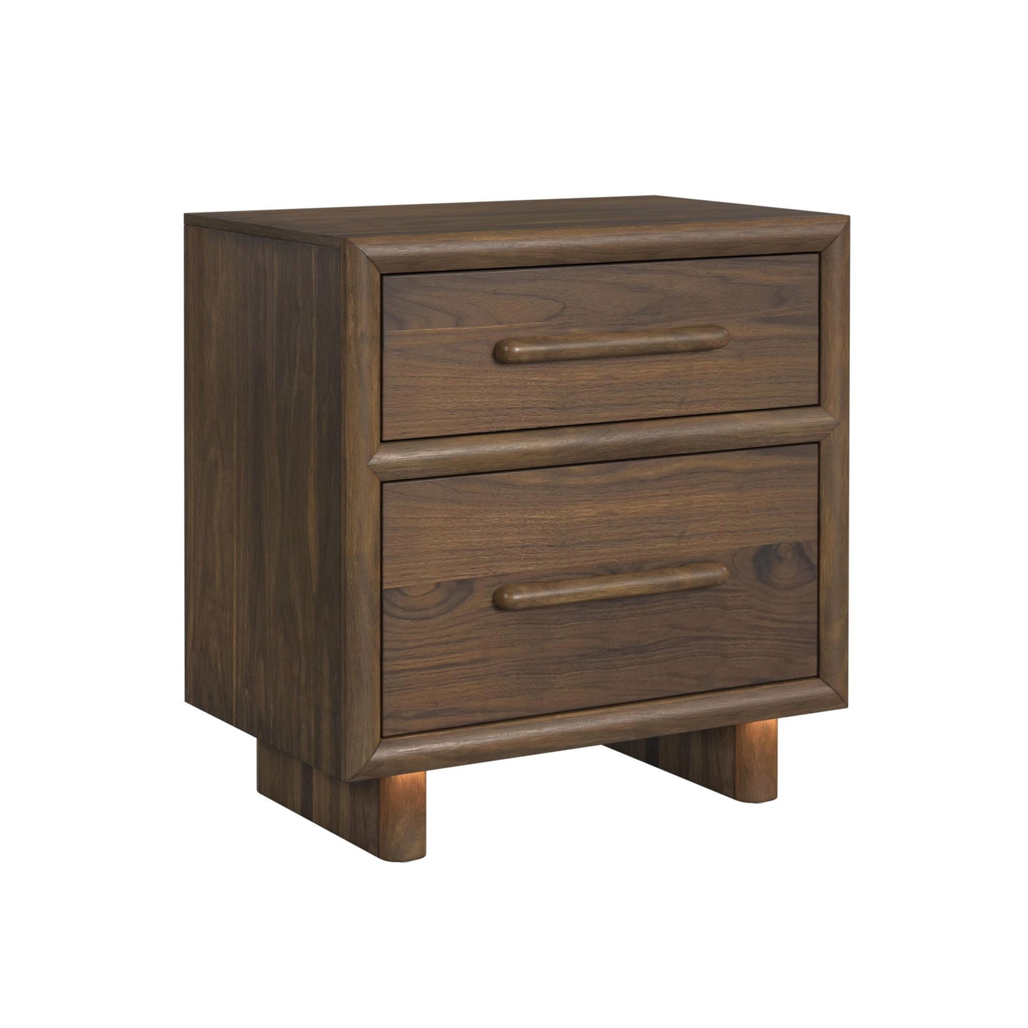 Brisbane - Nightstand With USBC And LED - Brown