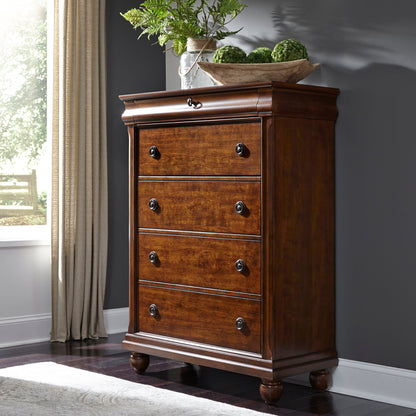 Rustic Traditions - 5 Drawer Chest - Dark Brown