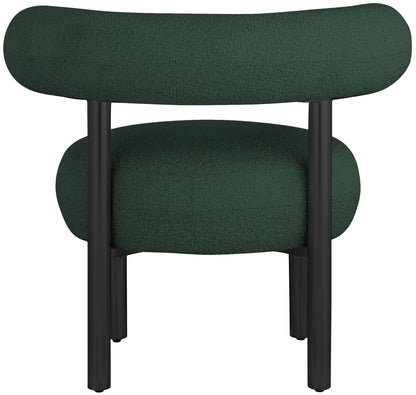 Bordeaux - Boucle Fabric Accent Chair With Black Legs
