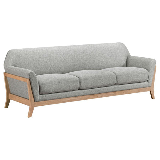 Vaughn - Fabric Upholstered Flared Arm Sofa - Gray