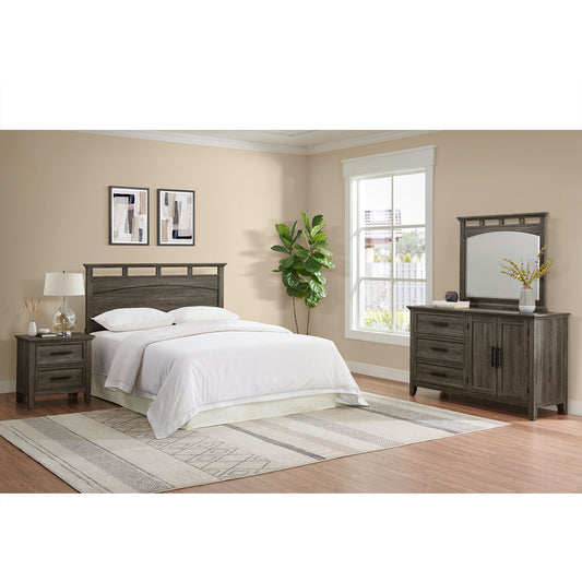 Matias - Bedroom Set With Queen/Full Headboard, Dresser, Mirror & Nightstand