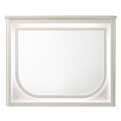 Laveda - Mirror With LED - Pearl White