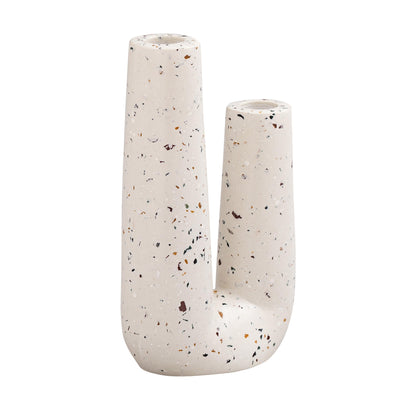 Terrazzo - Novelty Tube Vase - Beige