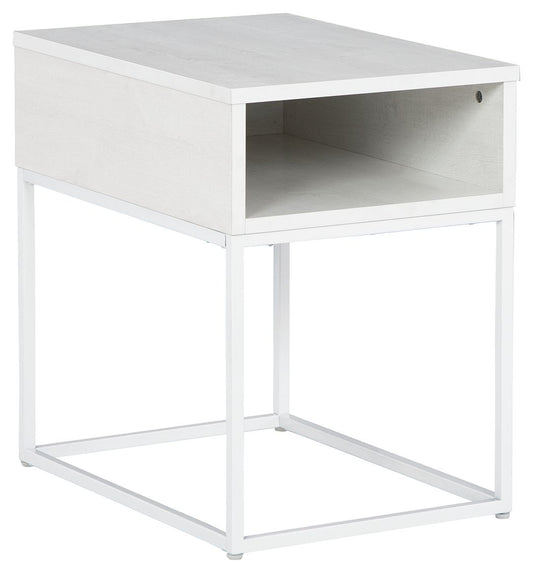 Deznee - White - Rectangular End Table