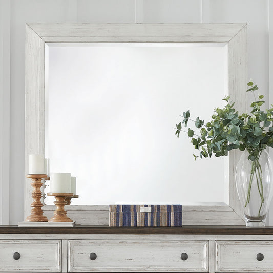 River Place - Mirror - Riverstone White & Tobacco