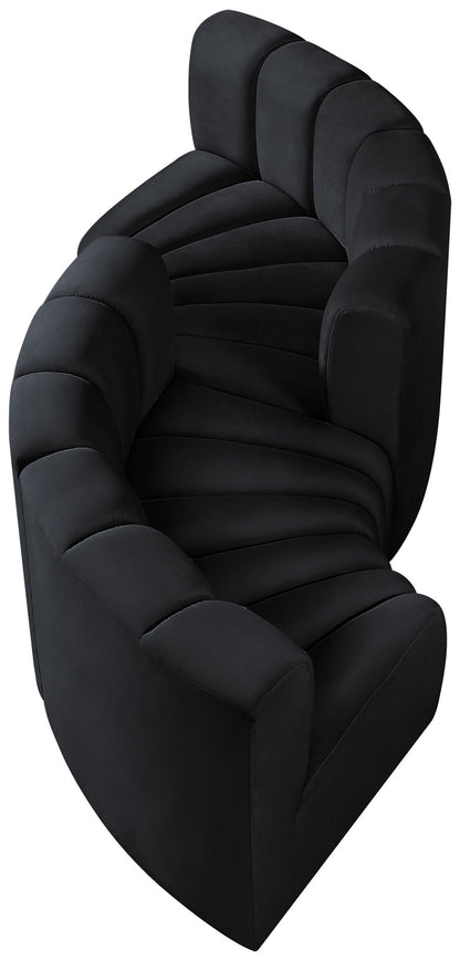 Arc - Velvet 4 Piece Curved Modular Sofa