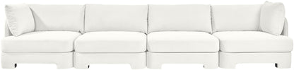 Hammond - Velvet Performance Fabric Upholstered 4 Piece Sofa