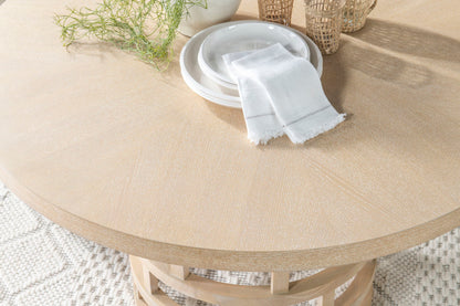 Biscayne - Round Pedestal Table - Beige