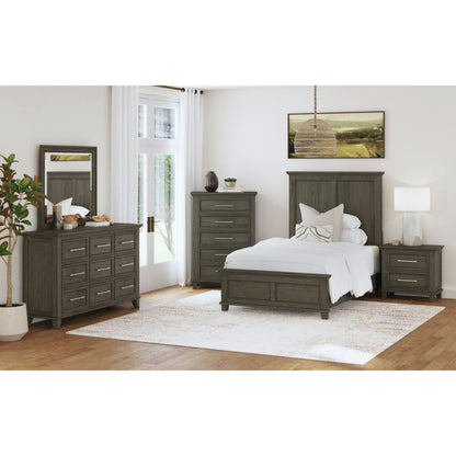Canterbury - Twin Panel 5 Piece Bedroom Set - Gray