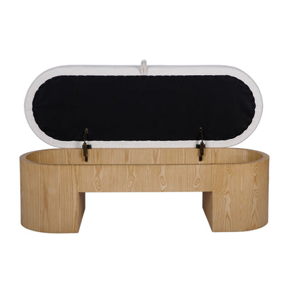 Poppi - Performance Fabric Storage Bench - Cream