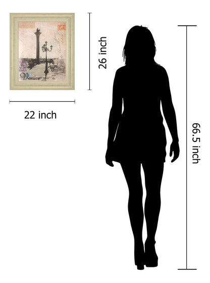 Venice Travelogue By Ben James - Framed Print Wall Art - Black