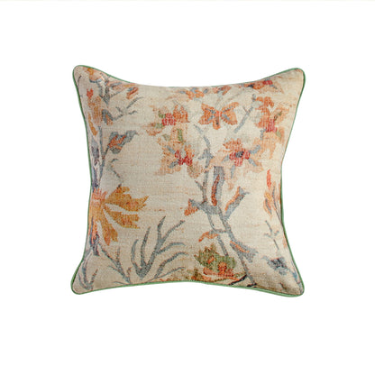 Taman - 20" Natural Cotton Accent Pillow - Summer Florals