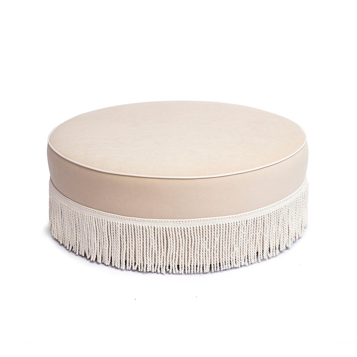 Tassy - Tasseled Round Ottoman