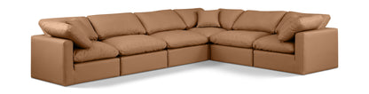 Indulge - Faux Leather 6 Piece Modular Corner Sectional
