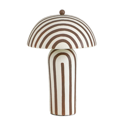Maiori - Striped Papier Mache Table Lamp