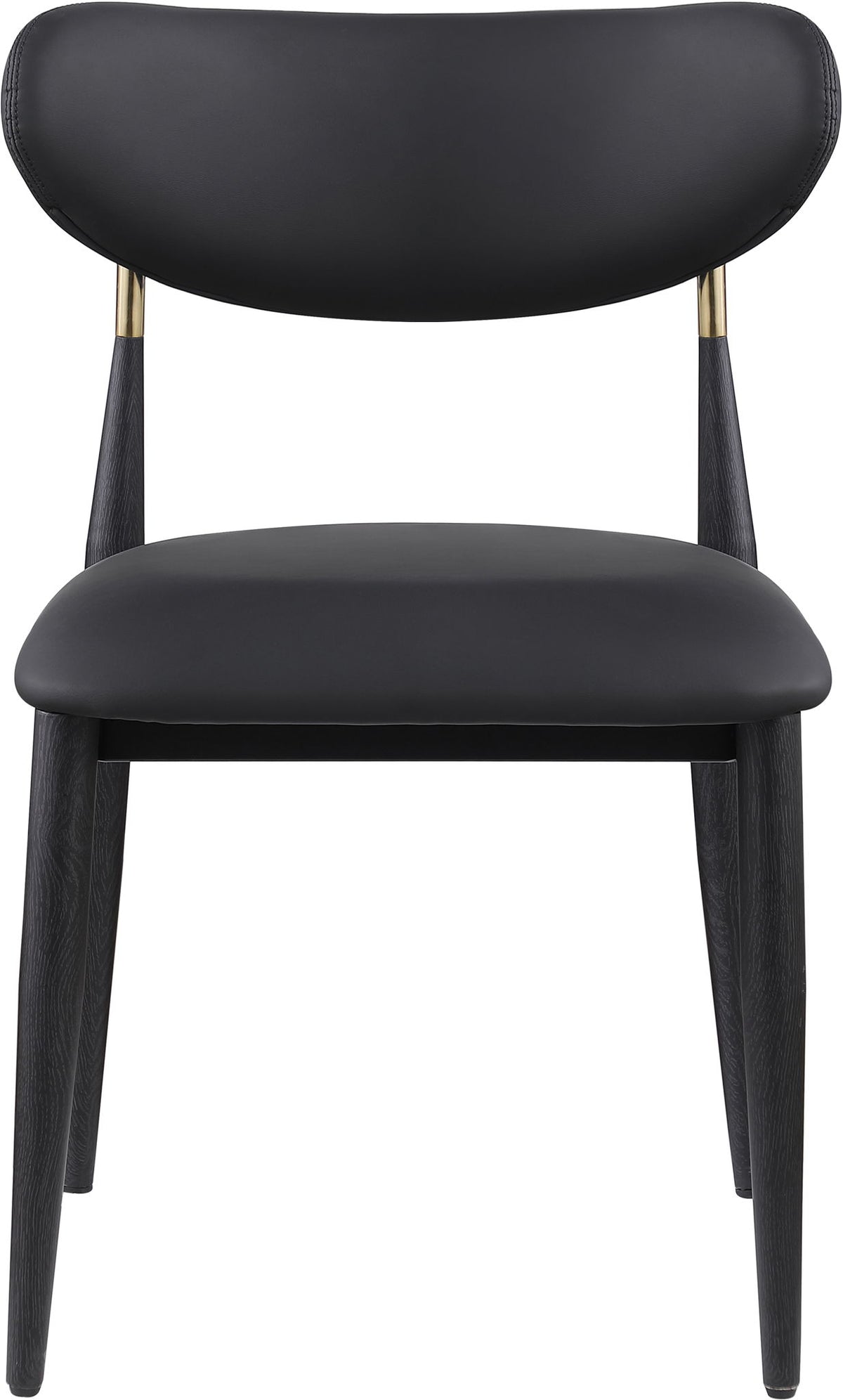 Ronda - Vegan Leather Upholstered Dining Side Chair - Black Legs
