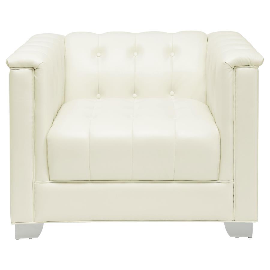 Chaviano - Tufted Upholstered Chair - Pearl White