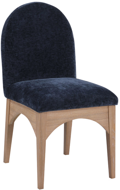Waldorf - Chenille Dining Side Chair With Natural Legs
