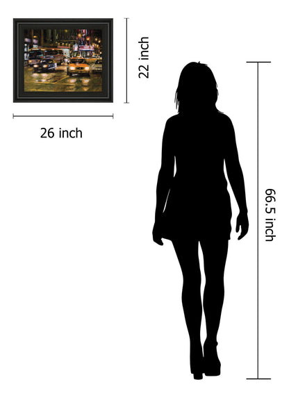 Radio City, New York City By Desmond O'hagan - Framed Print Wall Art - Green