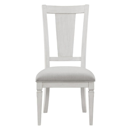 Katia - Side Chair (Set of 2) - Light Gray Linen & Weathered White