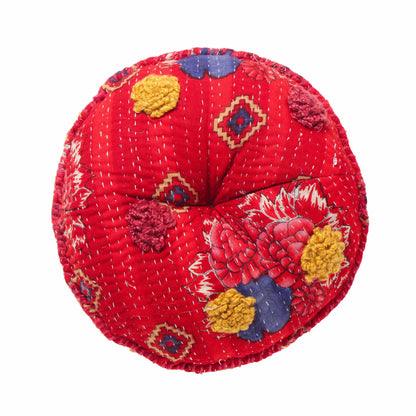 Mushroom - Hand Sewn Pillow - Red