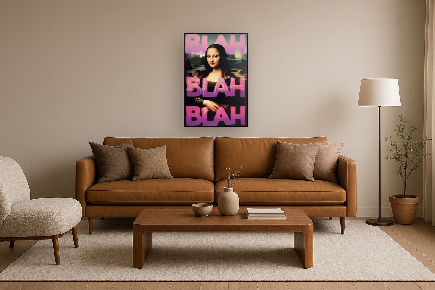 Blush Refrain Hand-Embellished Canvas In Frame - Black / Pink