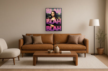 Blush Refrain Hand-Embellished Canvas In Frame - Black / Pink