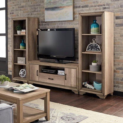 Sun Valley - Entertainment Center With Piers - Light Brown