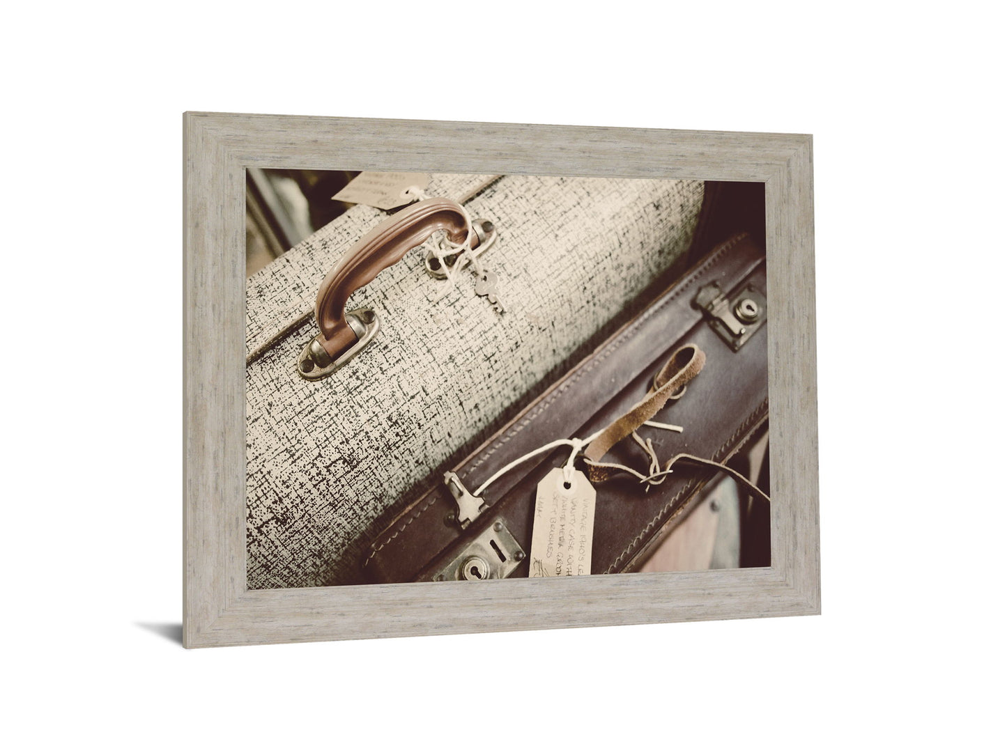 Suitcase Tags - 28" x 34" Framed Wall Art
