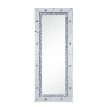 Noralie - 63" X 26" Floor Mirror - Mirrored & Faux Diamonds