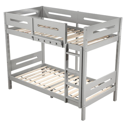 Edah - Twin Over Twin Bunk Bed - Gray