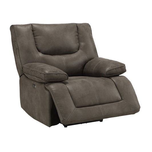 Harumi - Recliner - Gray Leather-Aire