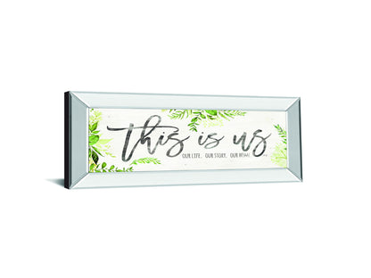 This Is Us By Marla Rae - Mirror Framed Print Wall Art - Green