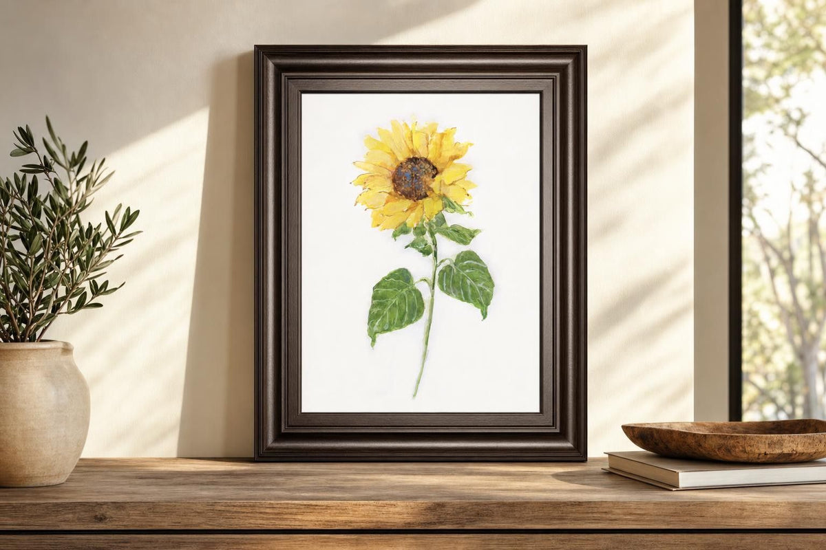 22x26 Sunflower II By Sally Swatland - Yellow