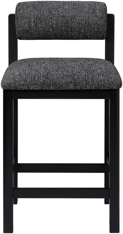Roundhill - Fabric Counter Stool - Black Frame