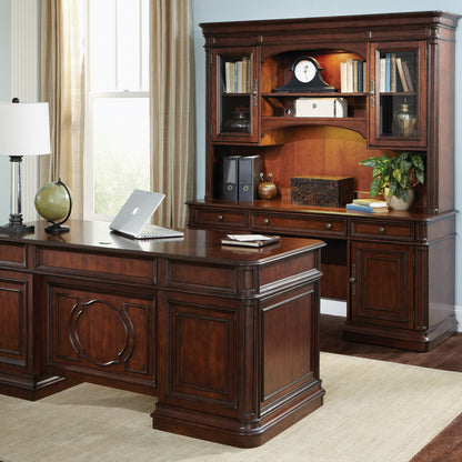 Brayton Manor - 5 Piece Home Office Jr Executive Set - Dark Brown