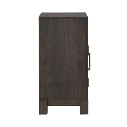 Modern Edge - Bedside Chest With Charging Station - Brown